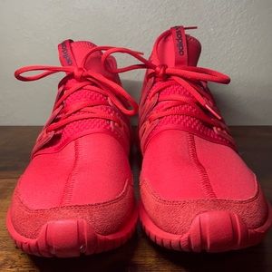 Men’s Size 12 | Red suede, Adidas ‘Tubular’.